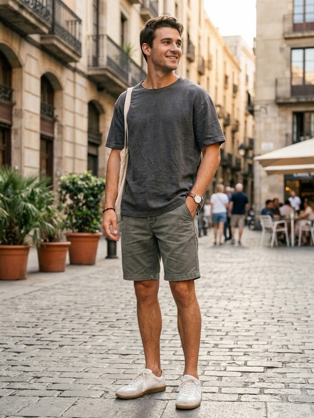 Aéropostale Men's Twill Chino Shorts Size 30 Grey Distressed Faded Flat Front